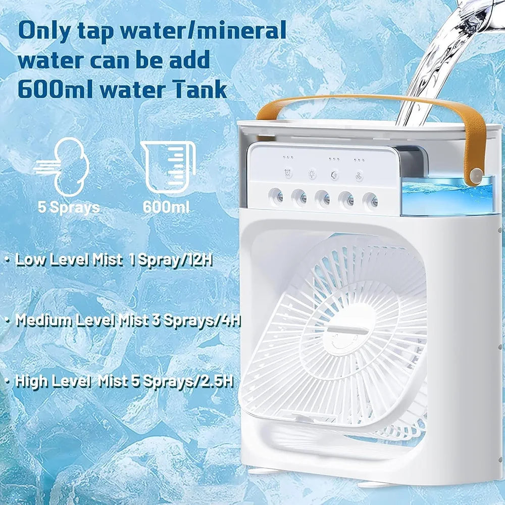 Ventilador Personal Aire Frio / Agrega hielo + agua helada ❄️