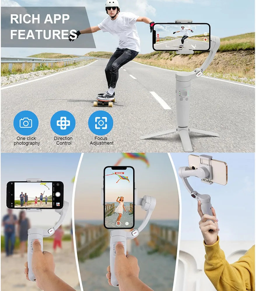 Gimbal Estabilizador Inteligente de 3 Ejes modelo | MERAK M1 |