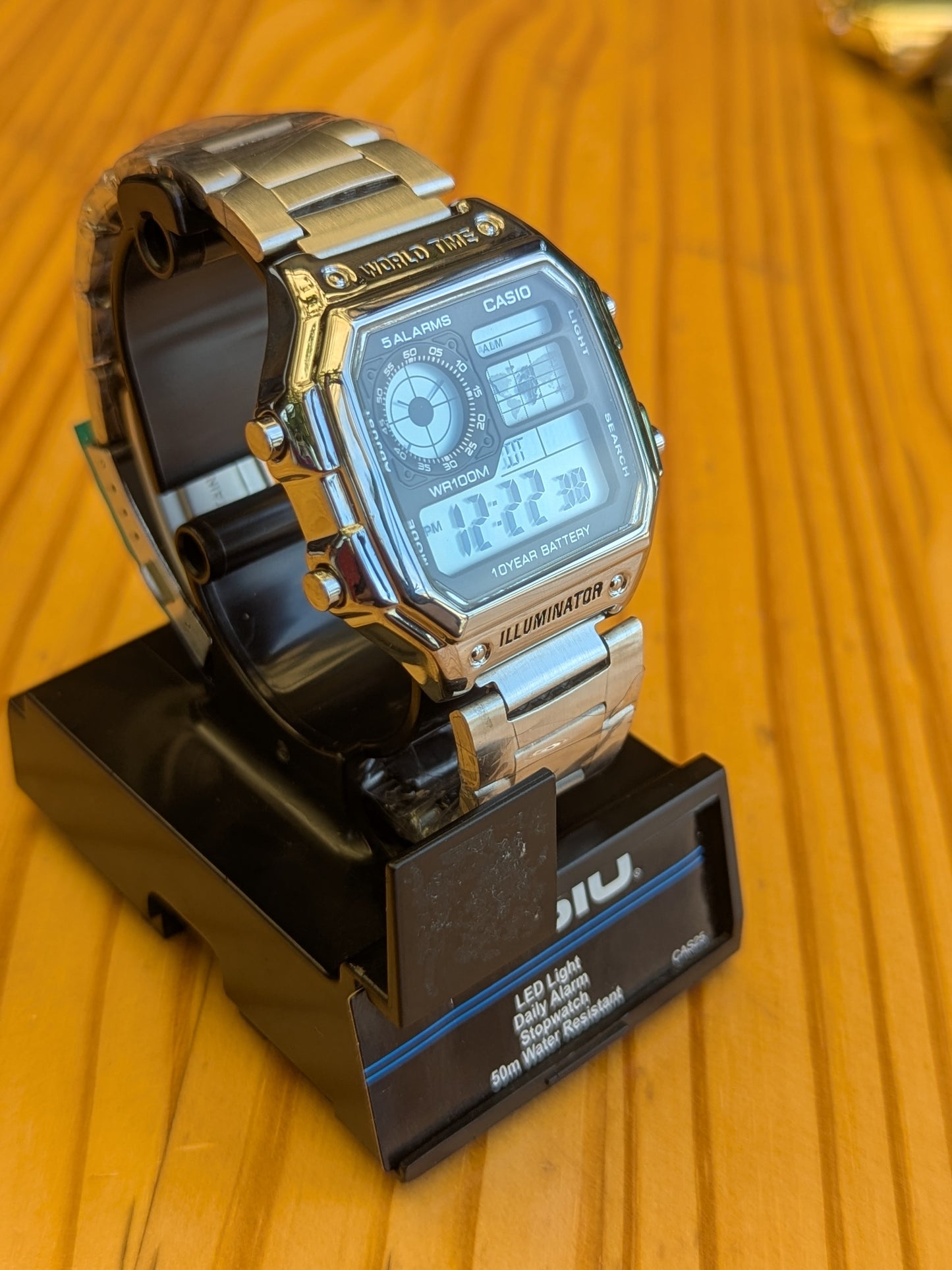 Casio Clasico Silver World Time