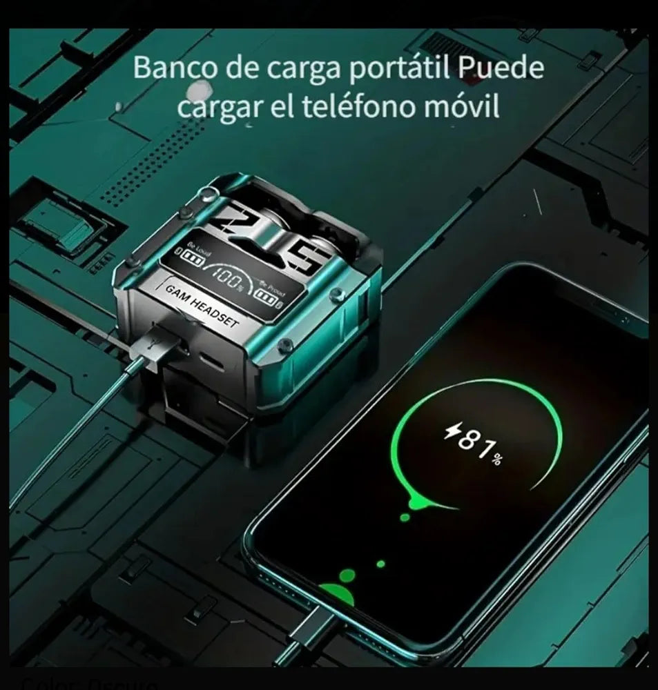 Auriculares Bluetooth M25 / Gaming 5.3