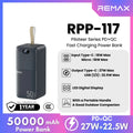POWERBANK REMAX RPP-117  50000mAh PD+QC Fast Charging Power Bank(PD 27W+QC 22.5W)