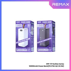 POWERBANK REMAX RPP-117  50000mAh PD+QC Fast Charging Power Bank(PD 27W+QC 22.5W)