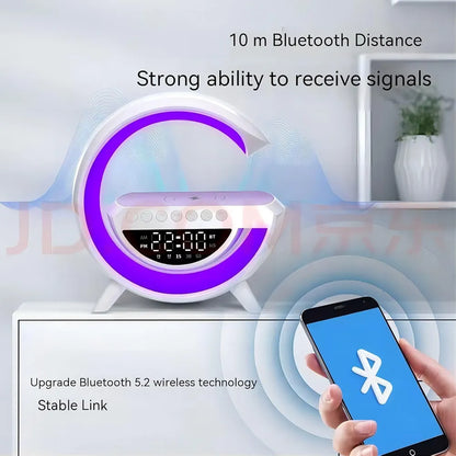 Lámpara LED 4 en 1 con Altavoz Bluetooth y Cargador Inalámbrico ✨