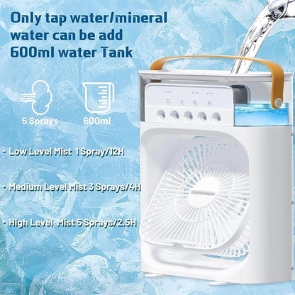 Ventilador Personal Aire Frio / Agrega hielo + agua helada ❄️