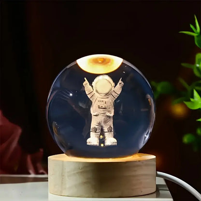 Lámpara Cristal 3D Astronauta