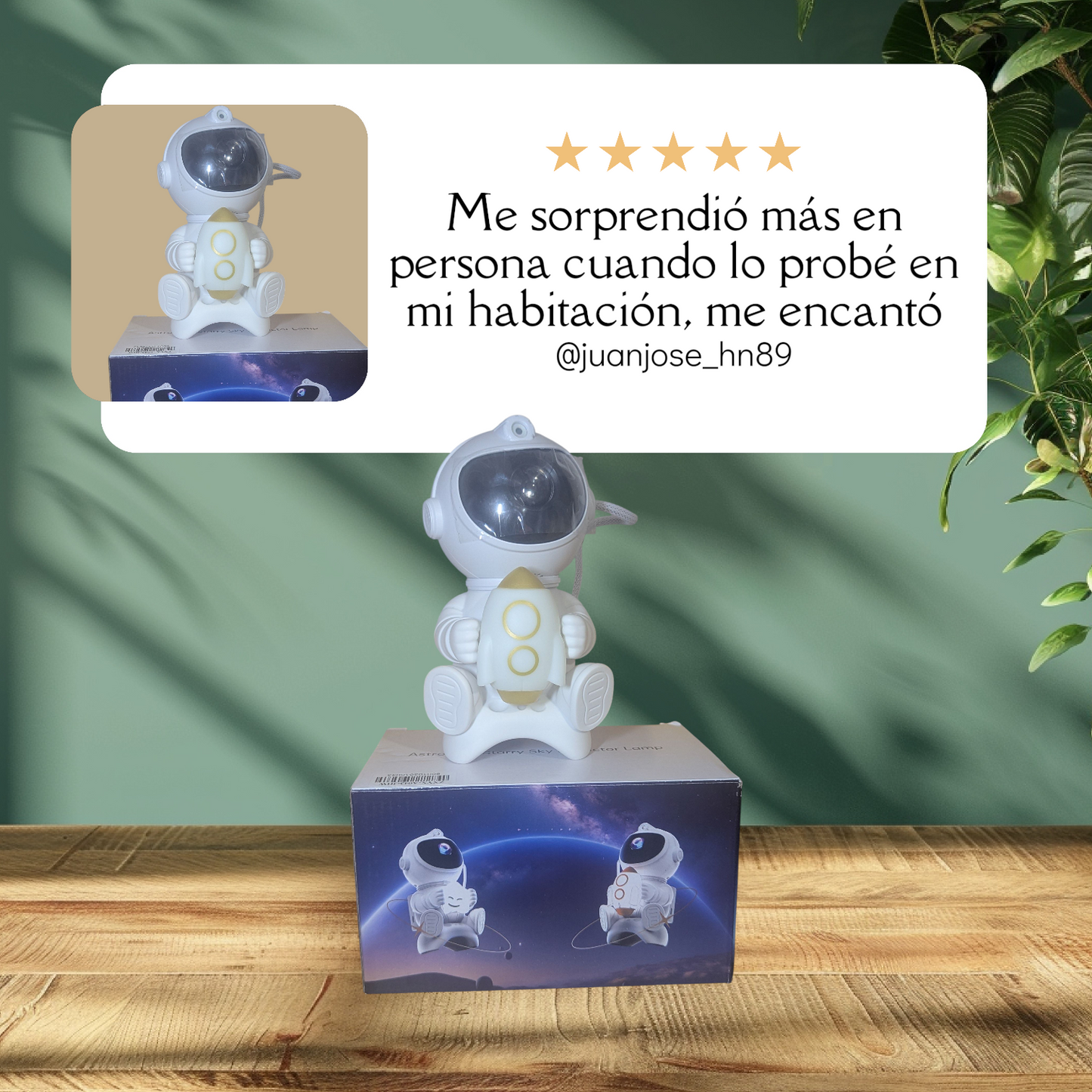 MINI Astronauta Proyector + Speaker Bluetooth cohete 🚀