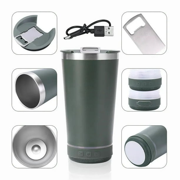 Vaso Termico Bluetooth 473 ml. Con cargador tipo c