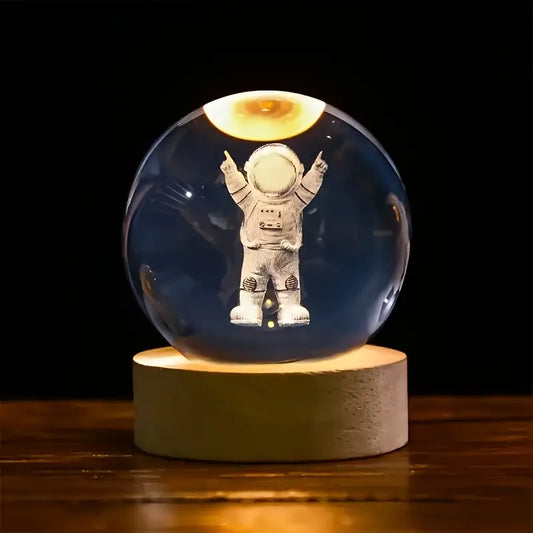 Lámpara Cristal 3D Astronauta