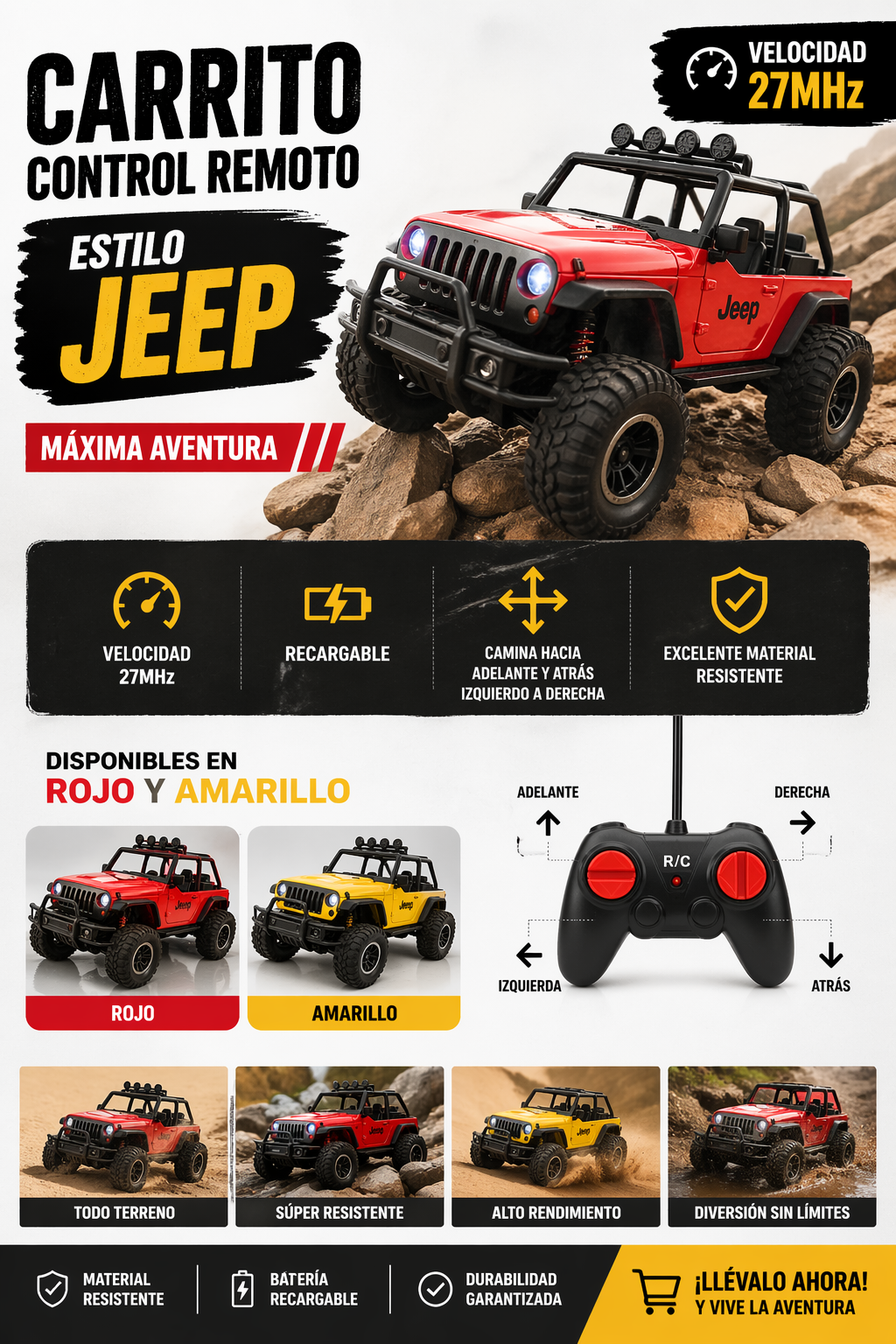 Carrito Jeep a Control Remoto