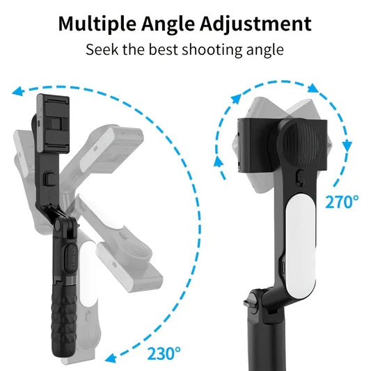 Gimbal A6 (Estabilizador de video y fotos) + luz les desmontable