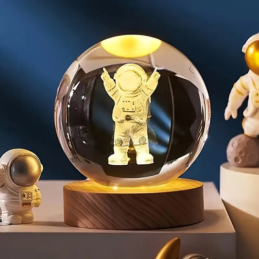 Lámpara Cristal 3D Astronauta